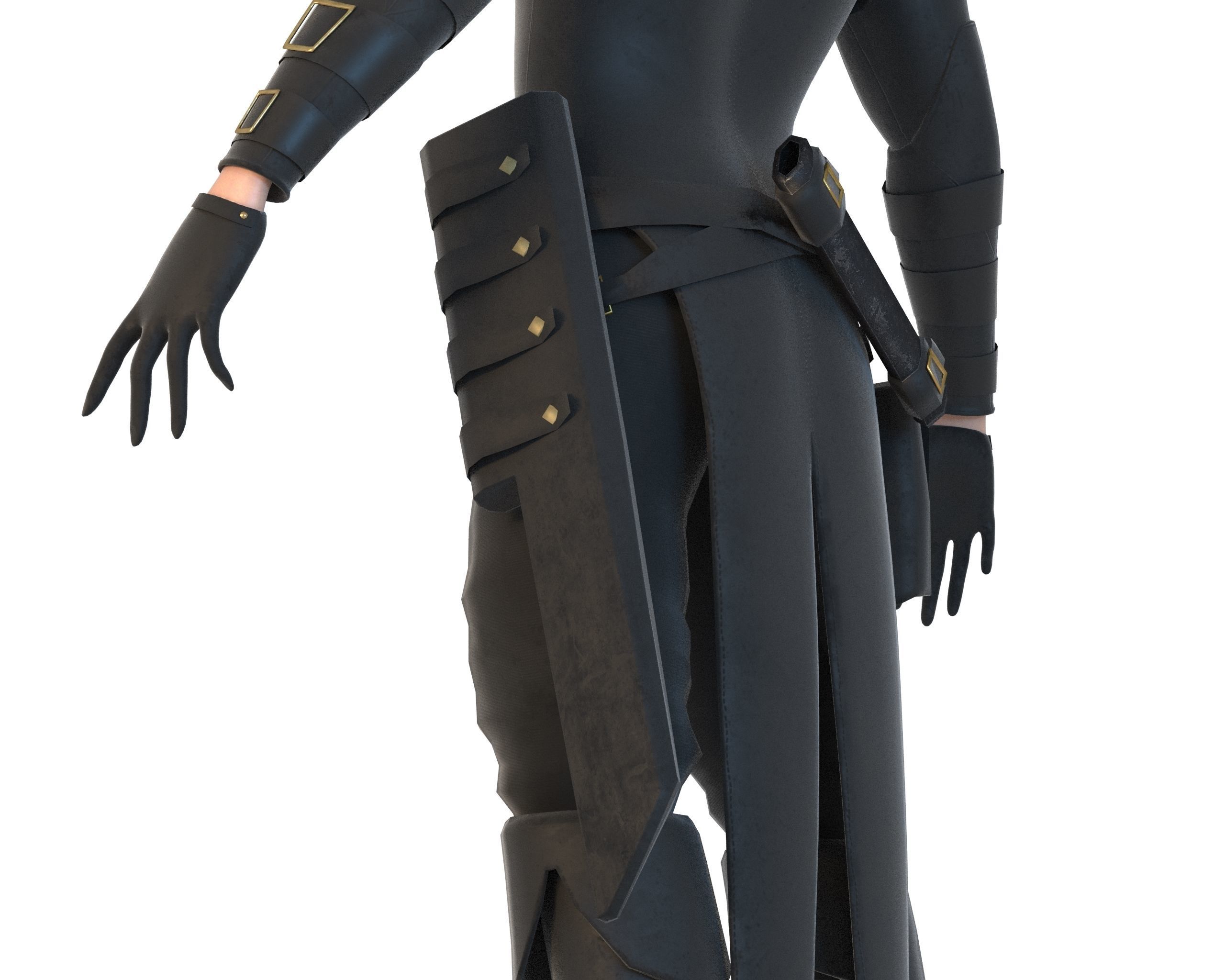 Steampunk Character Low-poly 3D model_24