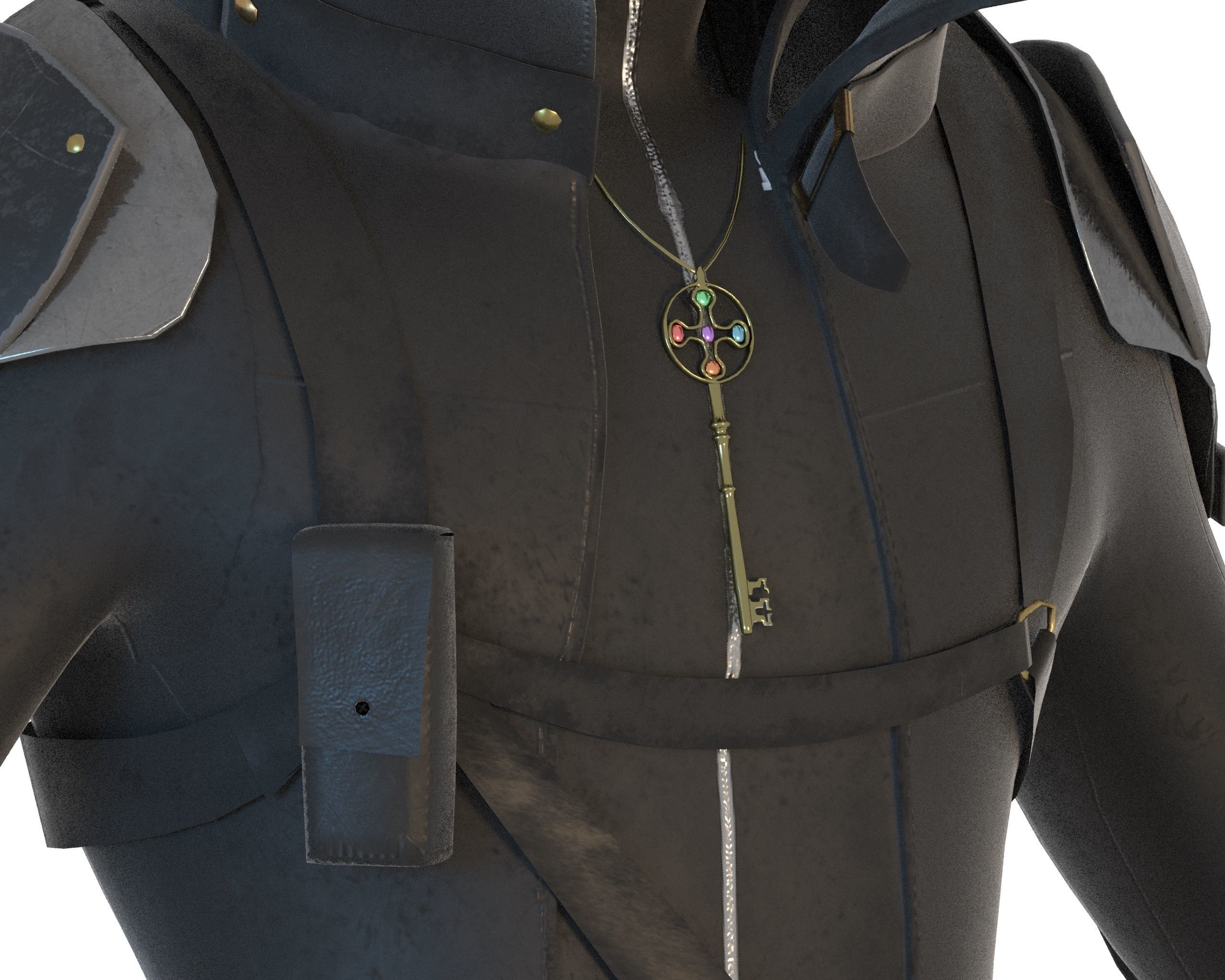 Steampunk Character Low-poly 3D model_17