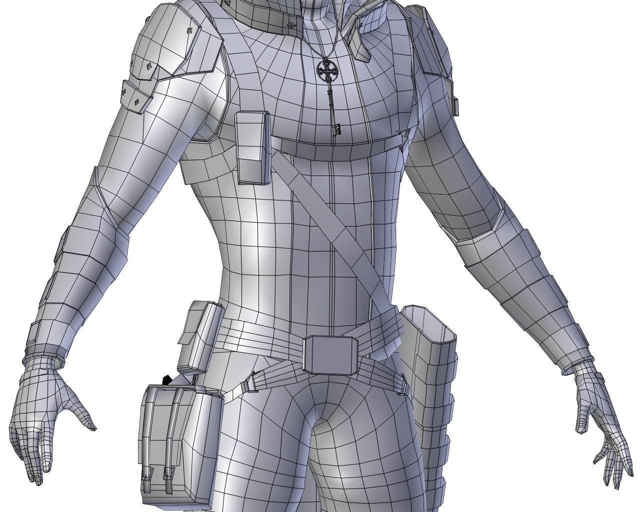 Steampunk Character Low-poly 3D model_69