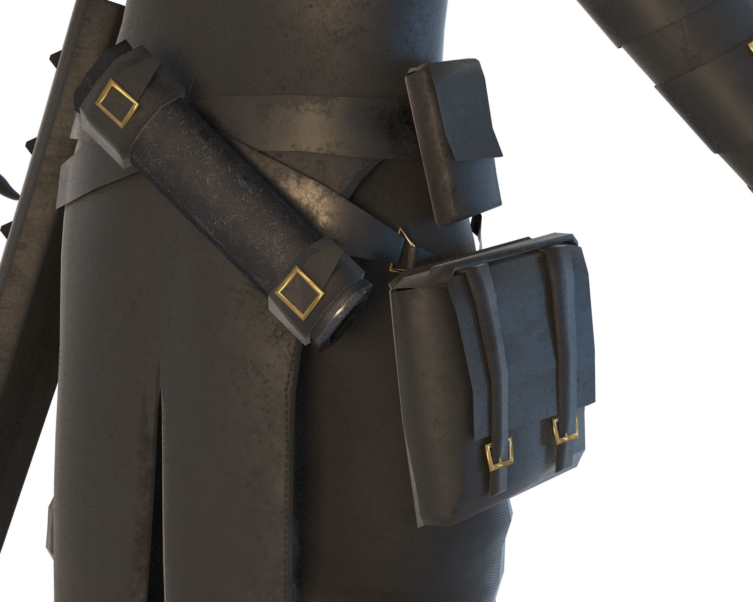 Steampunk Character Low-poly 3D model_23