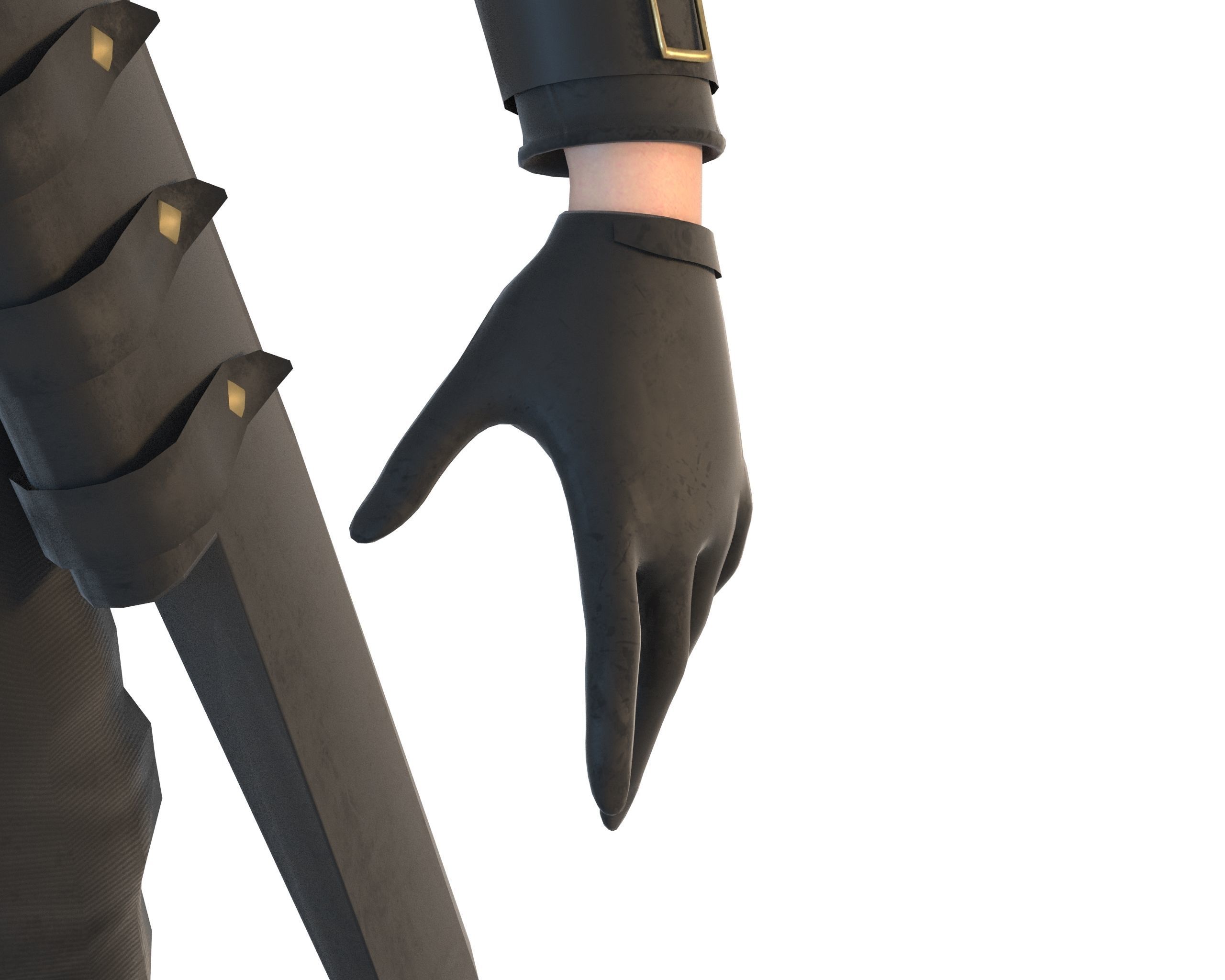 Steampunk Character Low-poly 3D model_21