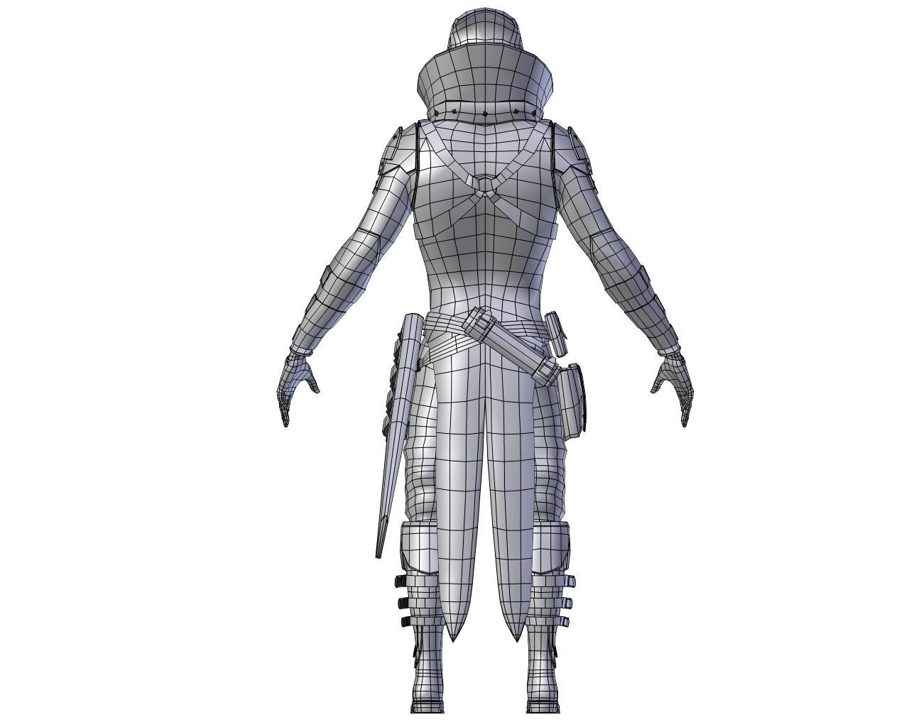 Steampunk Character Low-poly 3D model_63