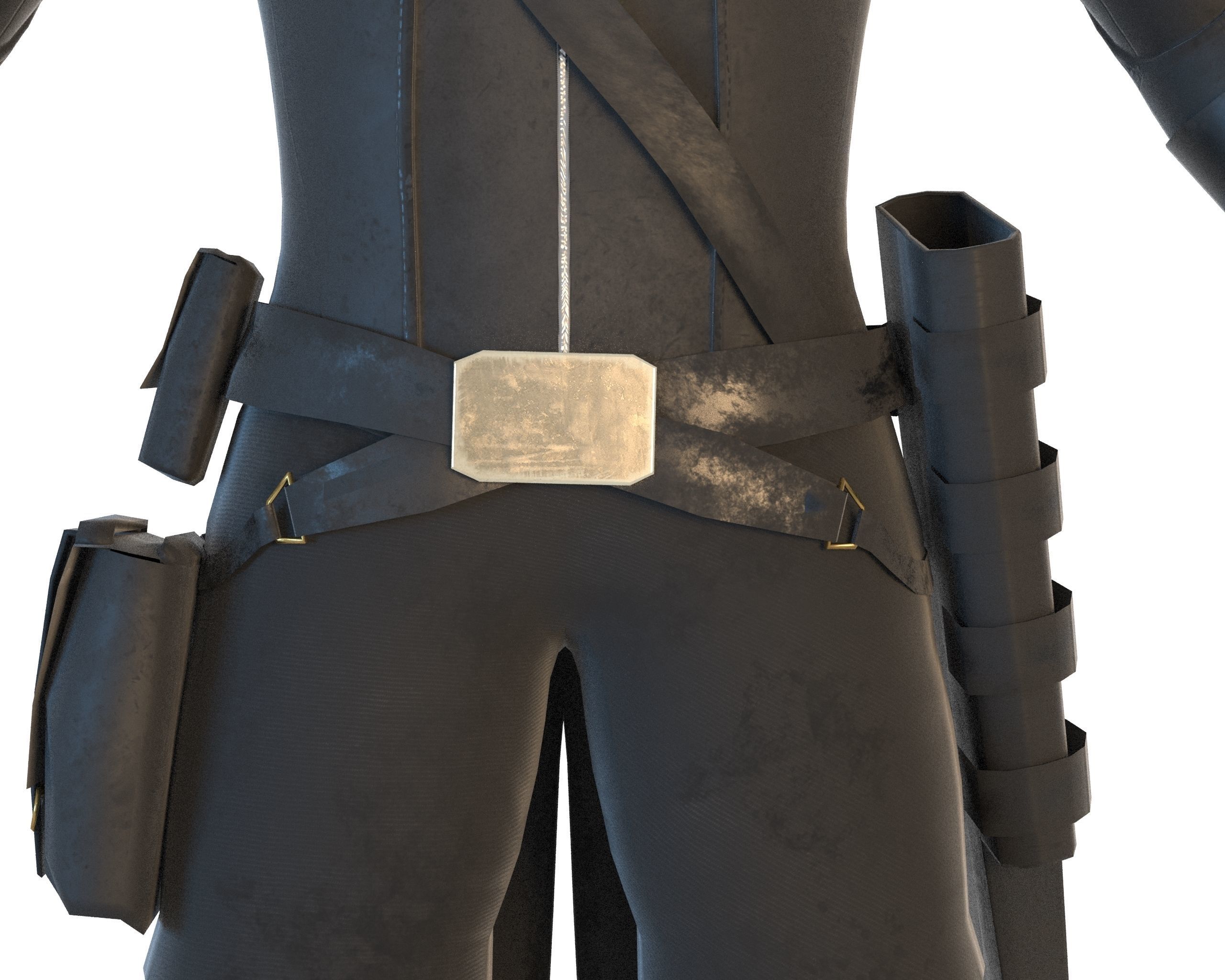 Steampunk Character Low-poly 3D model_22