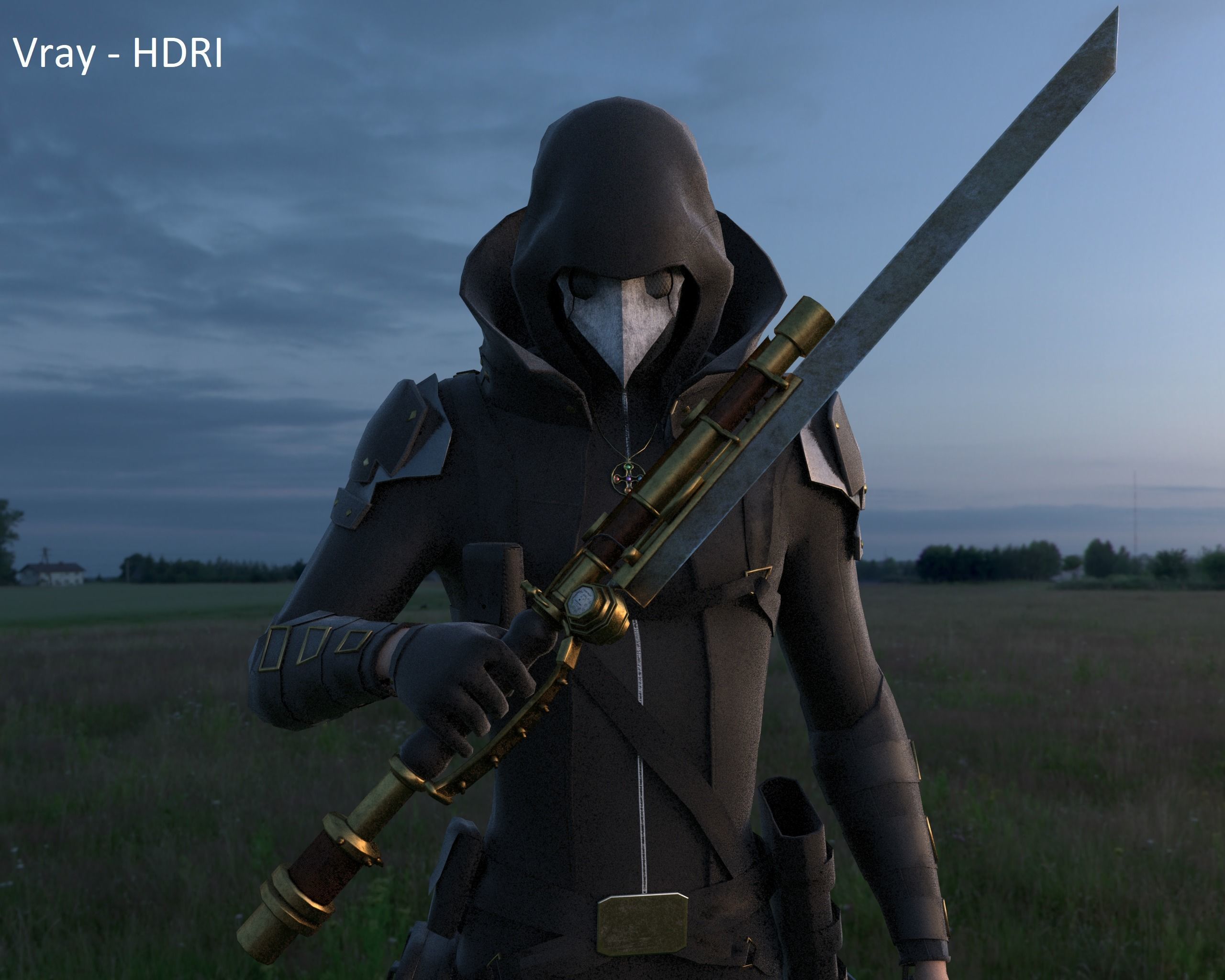 Steampunk Character Low-poly 3D model_56