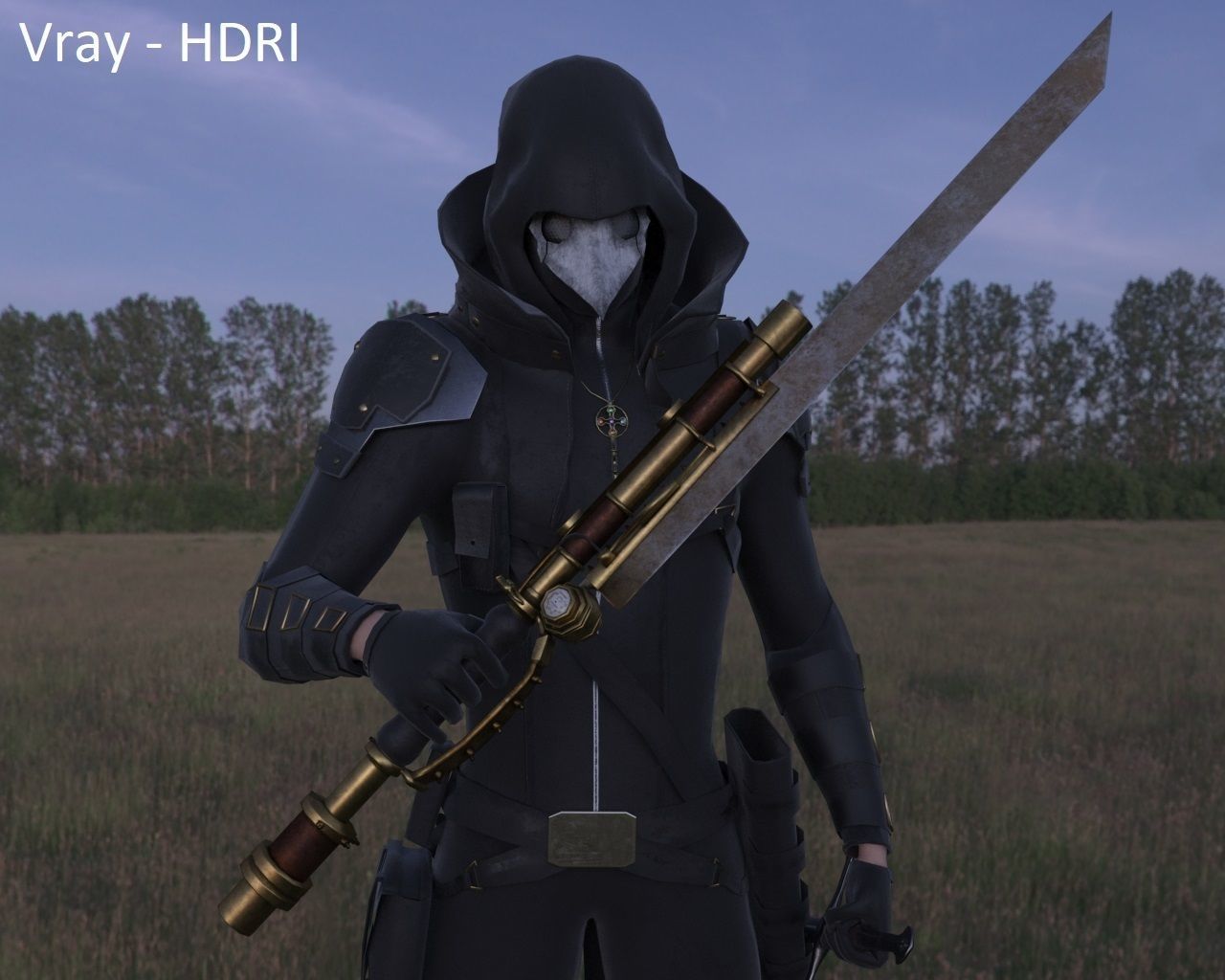 Steampunk Character Low-poly 3D model_58