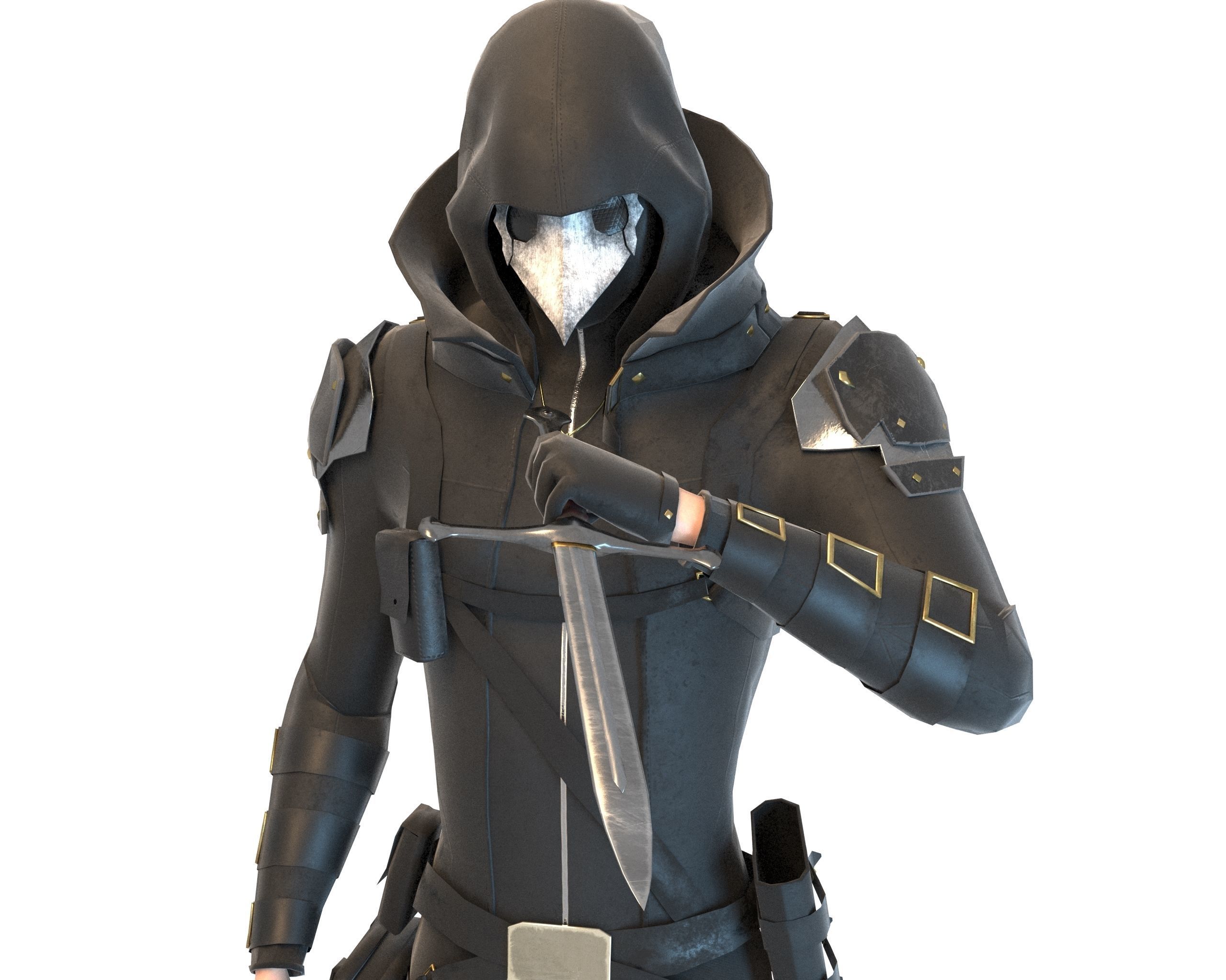 Steampunk Character Low-poly 3D model_51