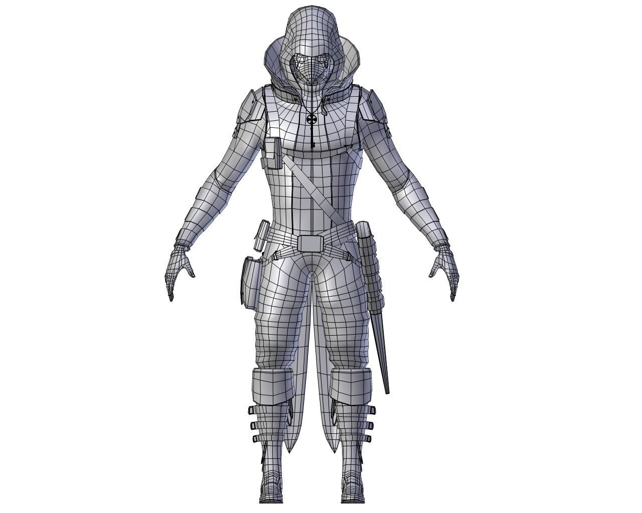 Steampunk Character Low-poly 3D model_59