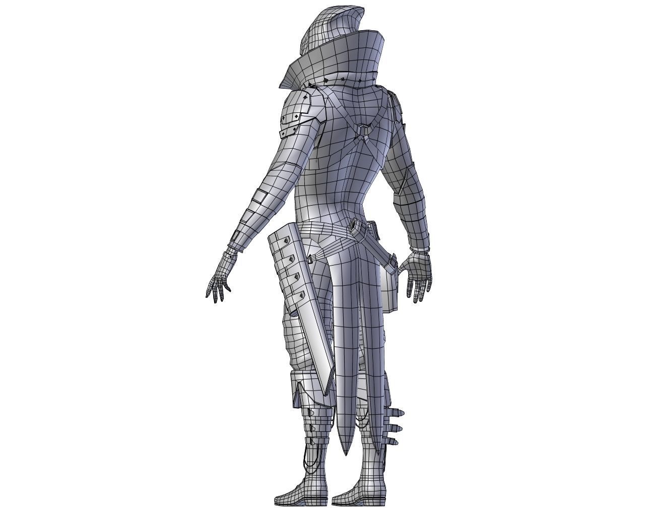 Steampunk Character Low-poly 3D model_62