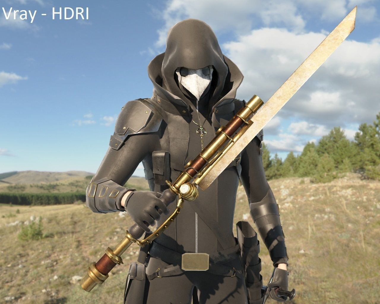 Steampunk Character Low-poly 3D model_55