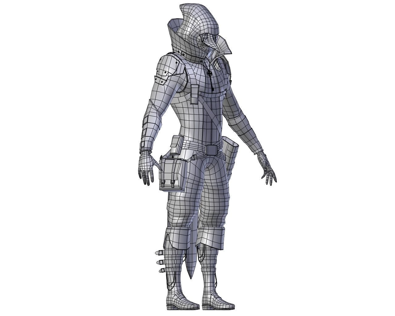 Steampunk Character Low-poly 3D model_66