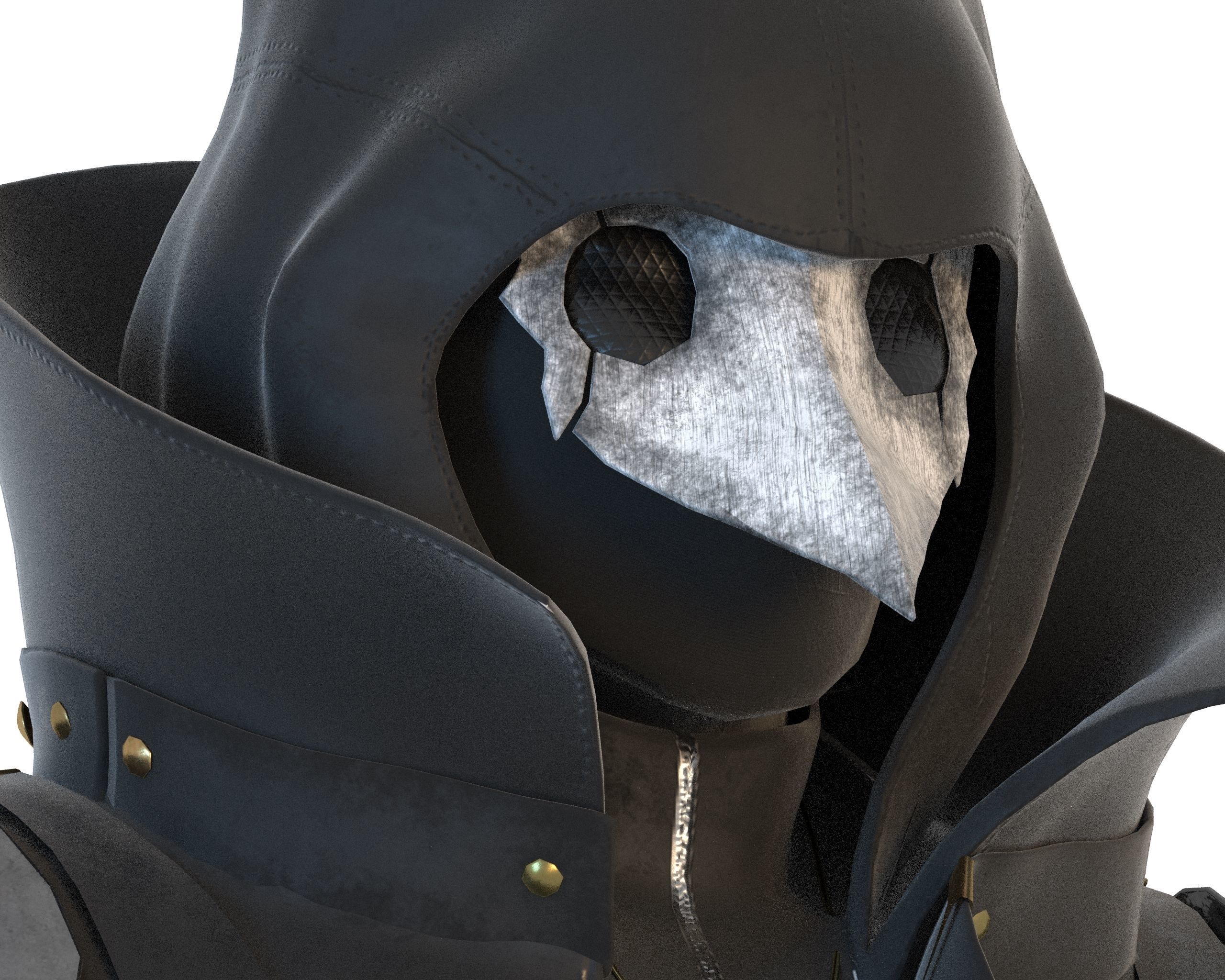 Steampunk Character Low-poly 3D model_15