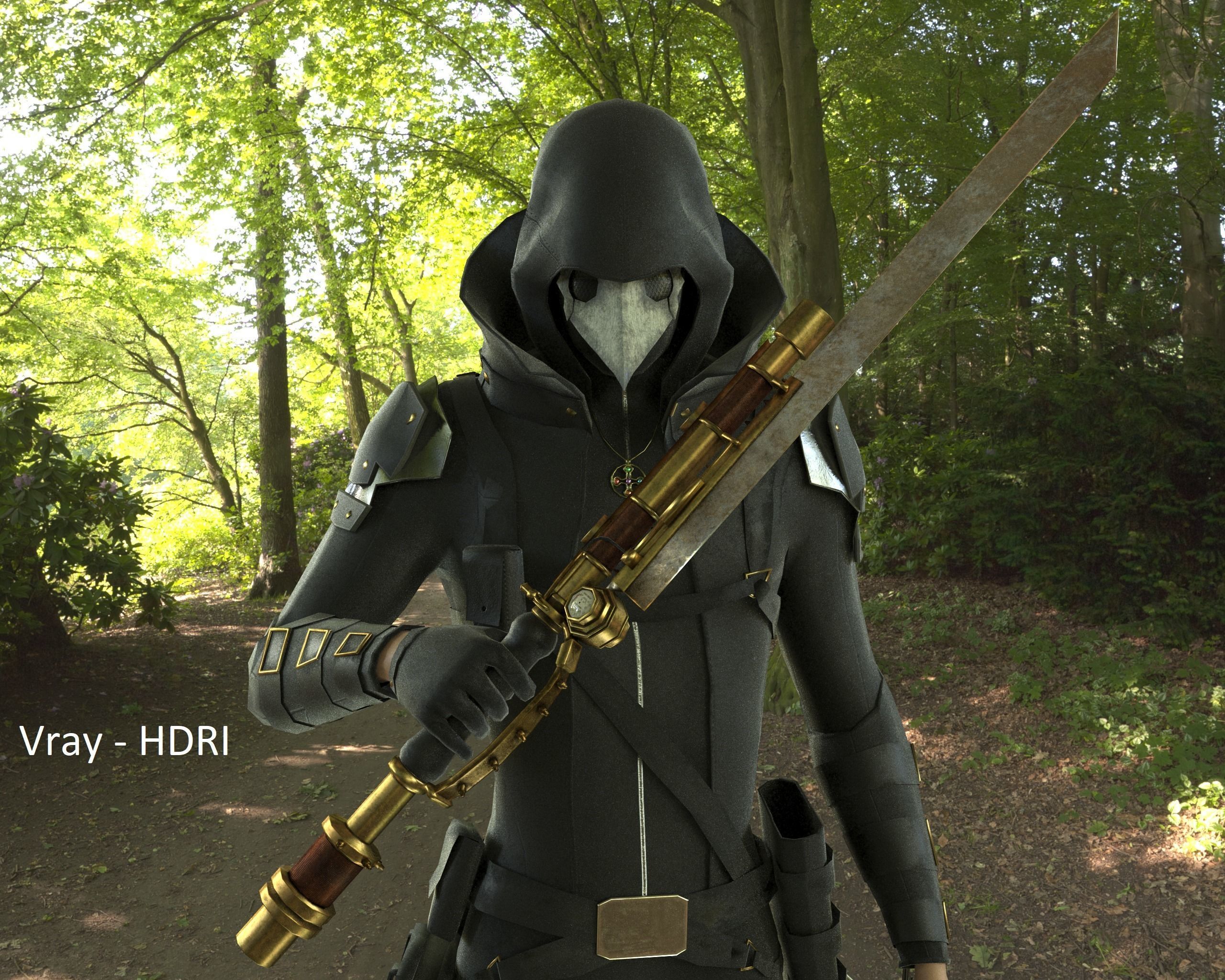 Steampunk Character Low-poly 3D model_57