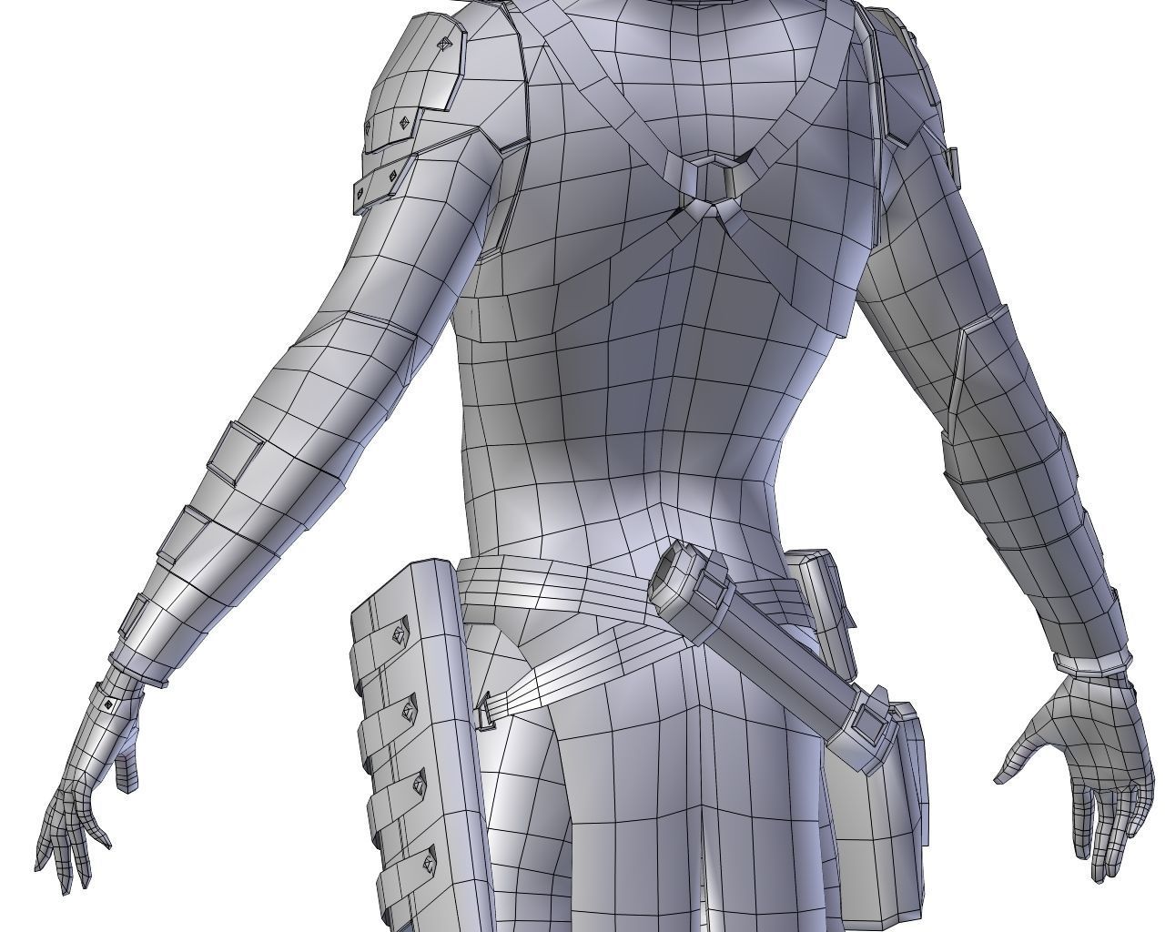 Steampunk Character Low-poly 3D model_70