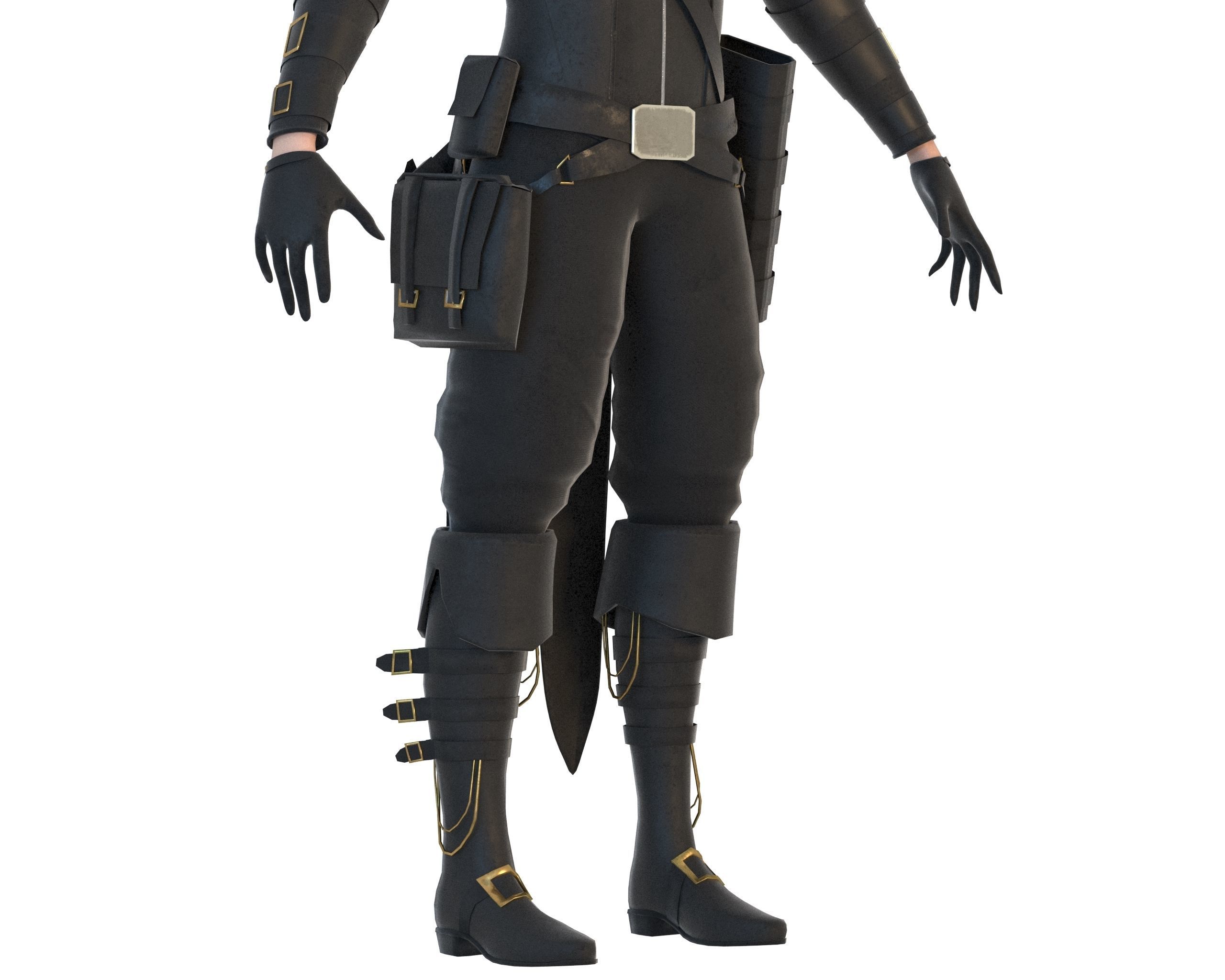 Steampunk Character Low-poly 3D model_12