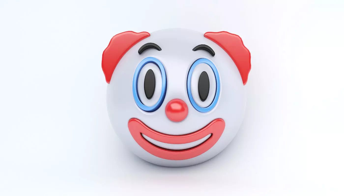 EMOJI CLOWN Low-poly 3D model