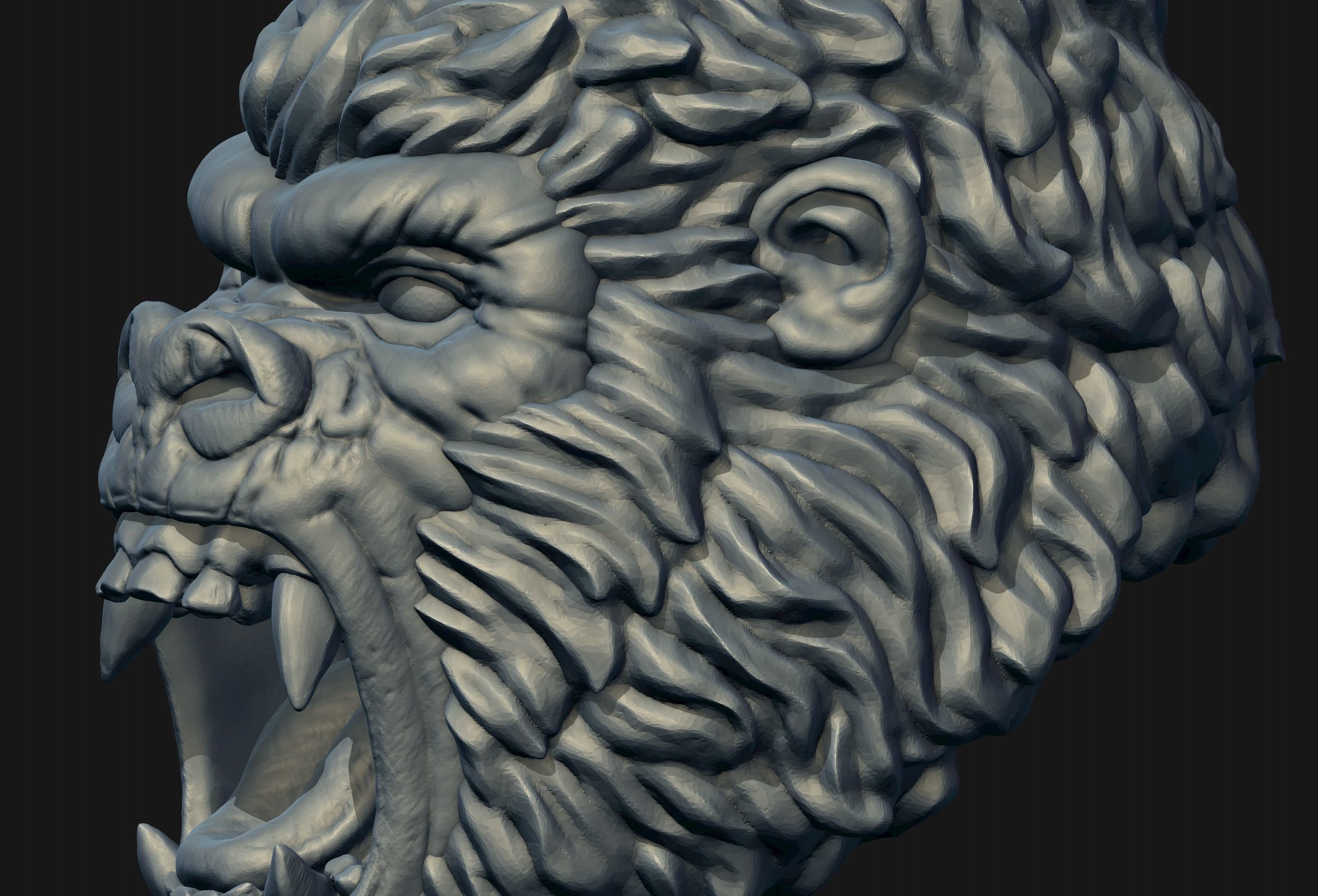 Gorilla head 3D model 3D printable | CGTrader