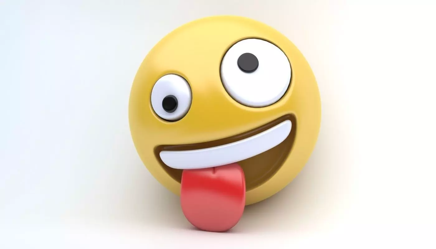 EMOJI CRAZY Low-poly 3D model