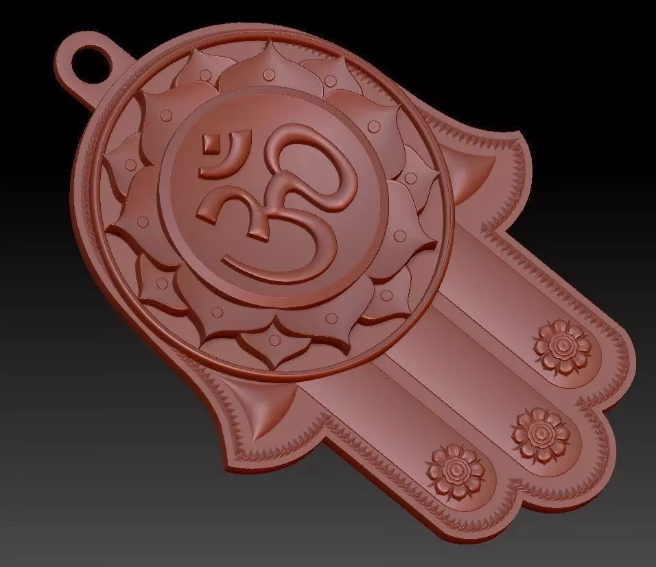 Hamsa Buddha Hand  file resize able 3D print model_0