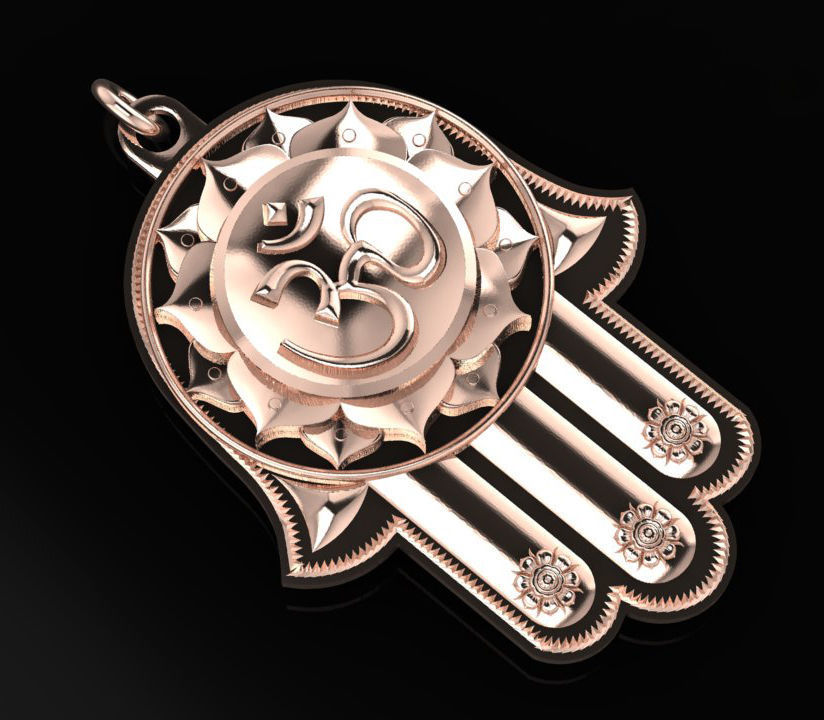 Hamsa Buddha Hand  file resize able 3D print model_6