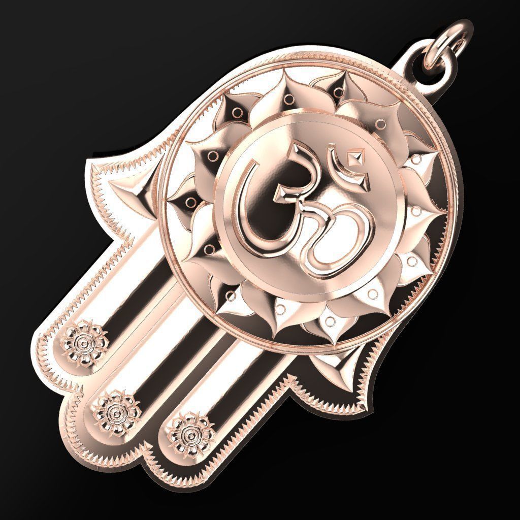 Hamsa Buddha Hand  file resize able 3D print model_3
