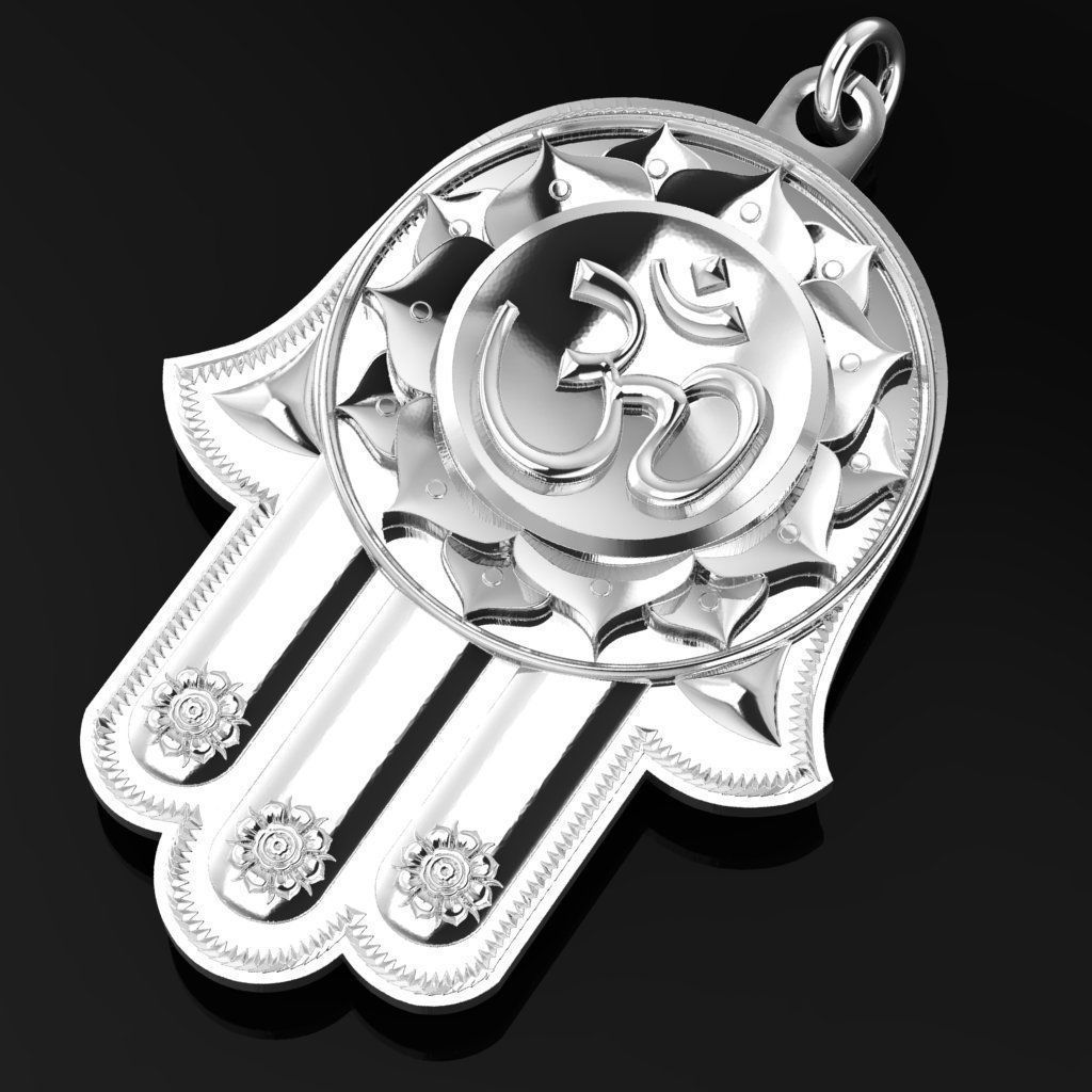 Hamsa Buddha Hand  file resize able 3D print model_4