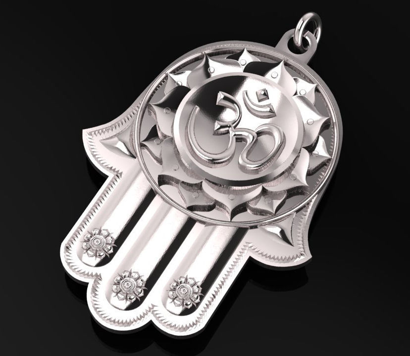 Hamsa Buddha Hand  file resize able 3D print model_5