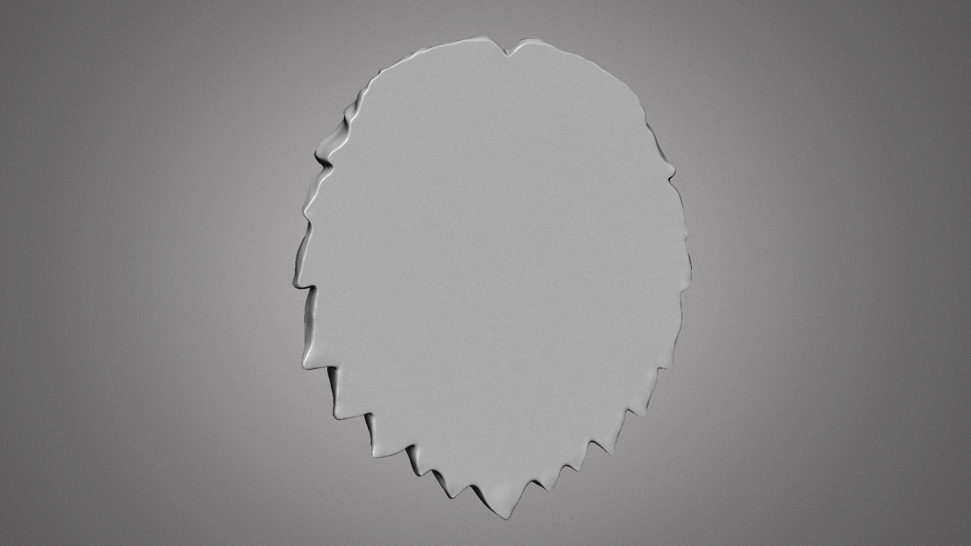 lion head sculpture 3D print model_3