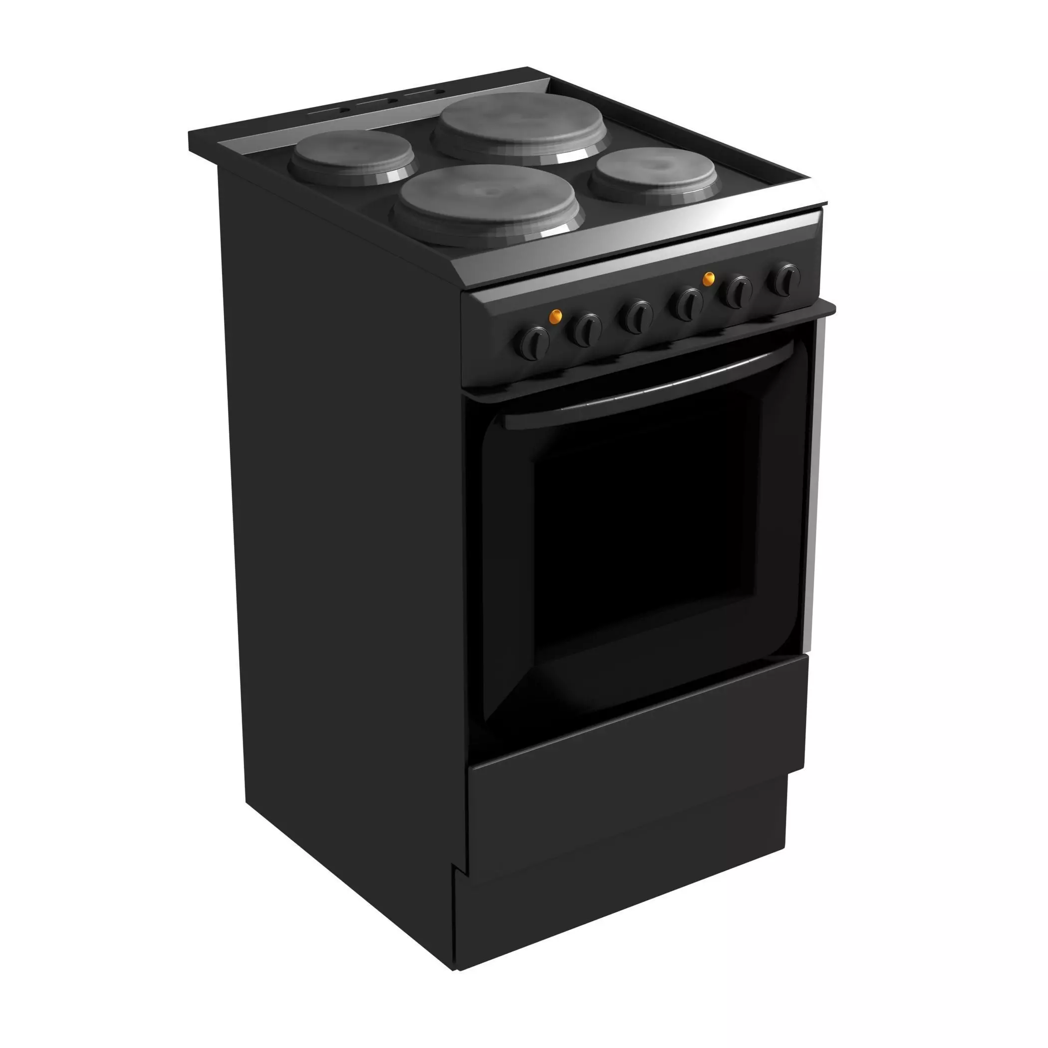 Kitchen Oven and Stove top 3D model_0