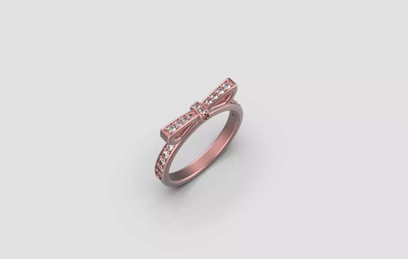 Bow ring jewelry 3D print model