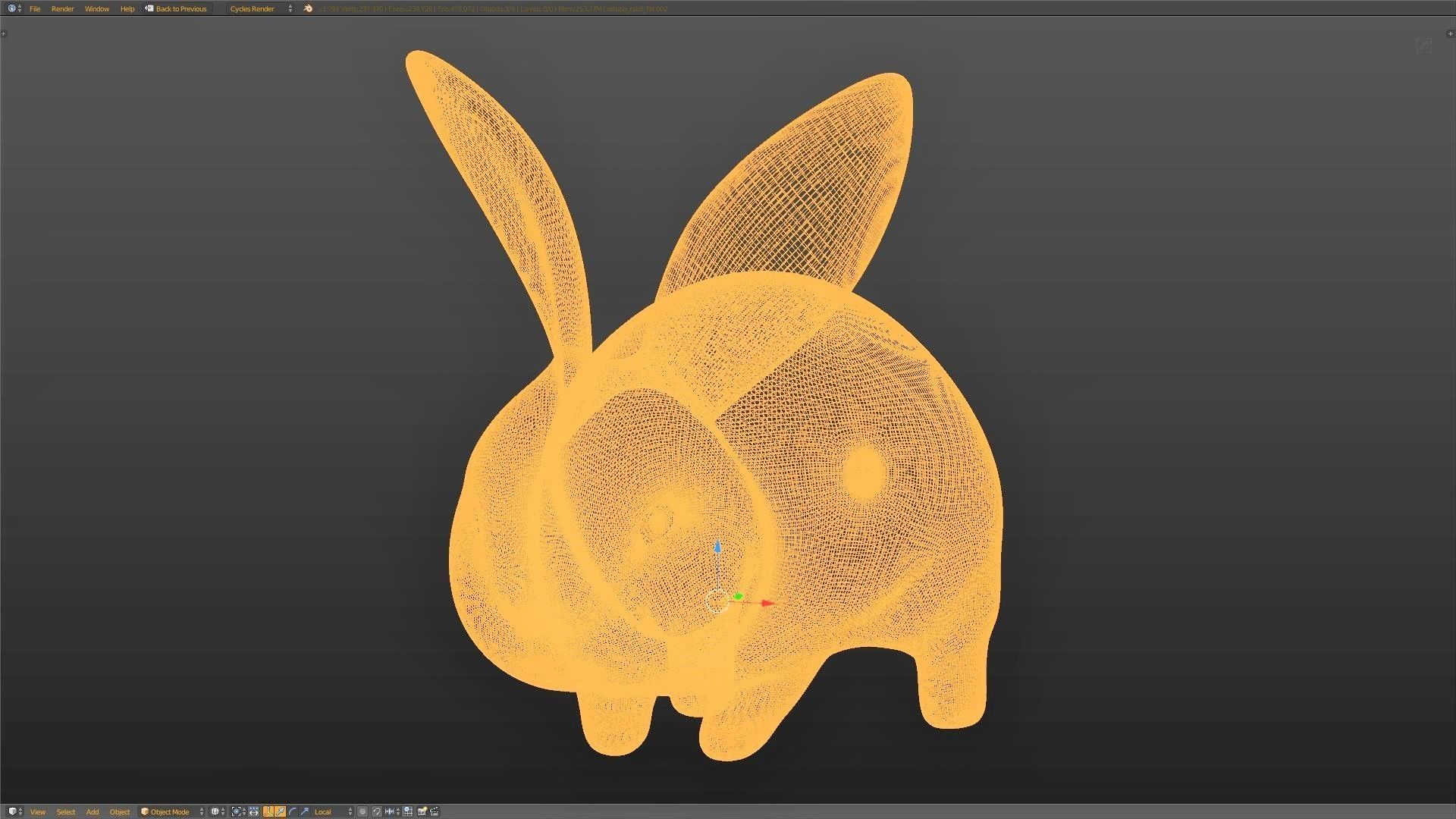 Baby Rabbit - Little Baguette 3D print model_4