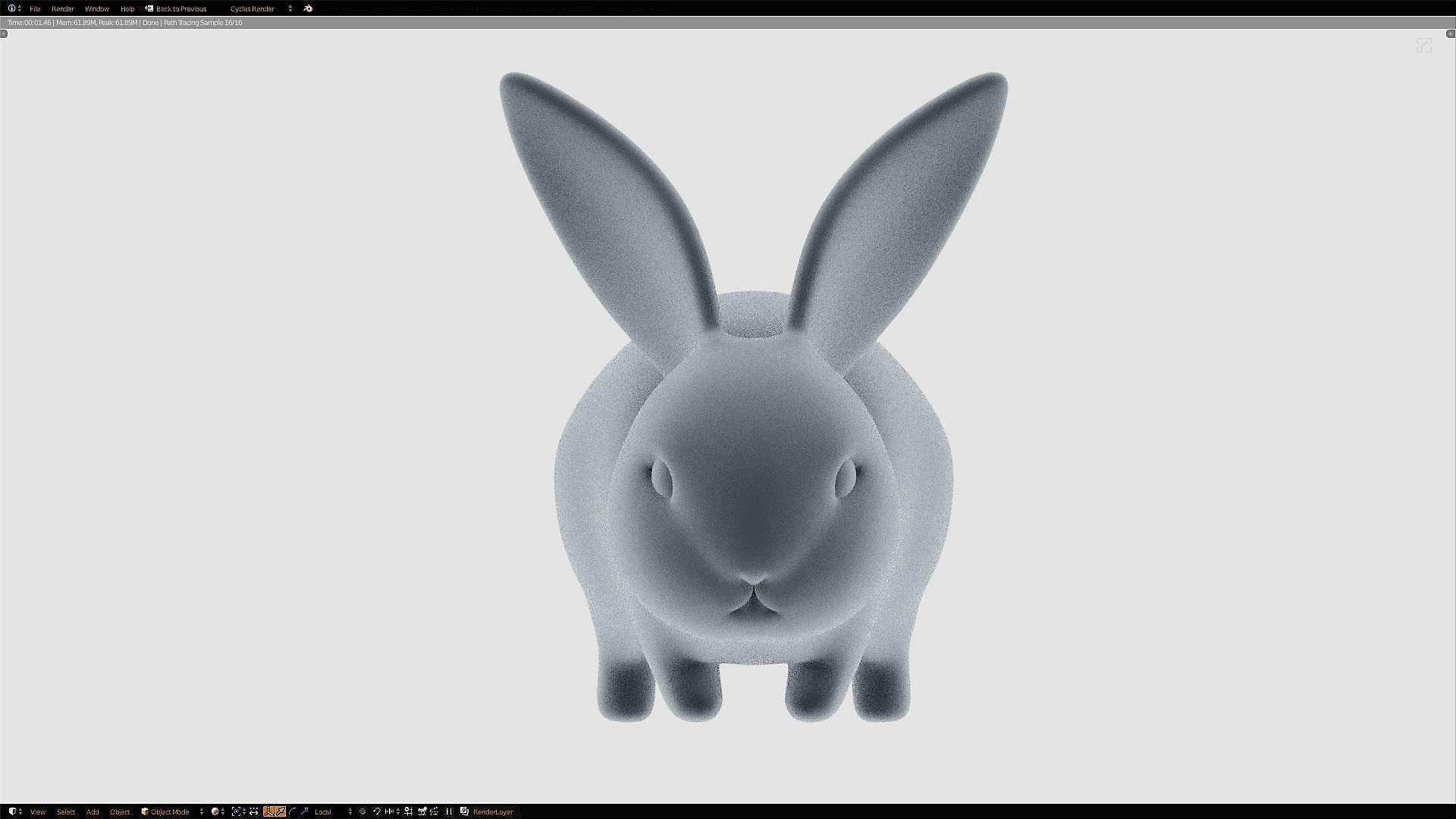 Baby Rabbit - Little Baguette 3D print model_1