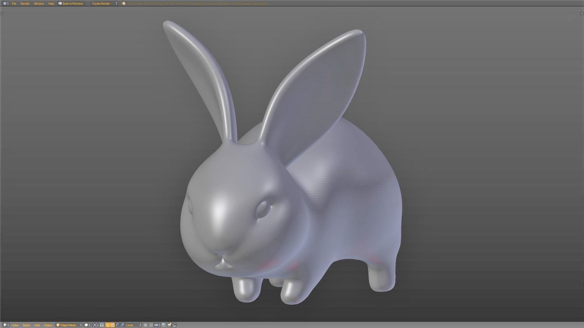 Baby Rabbit - Little Baguette 3D print model_3