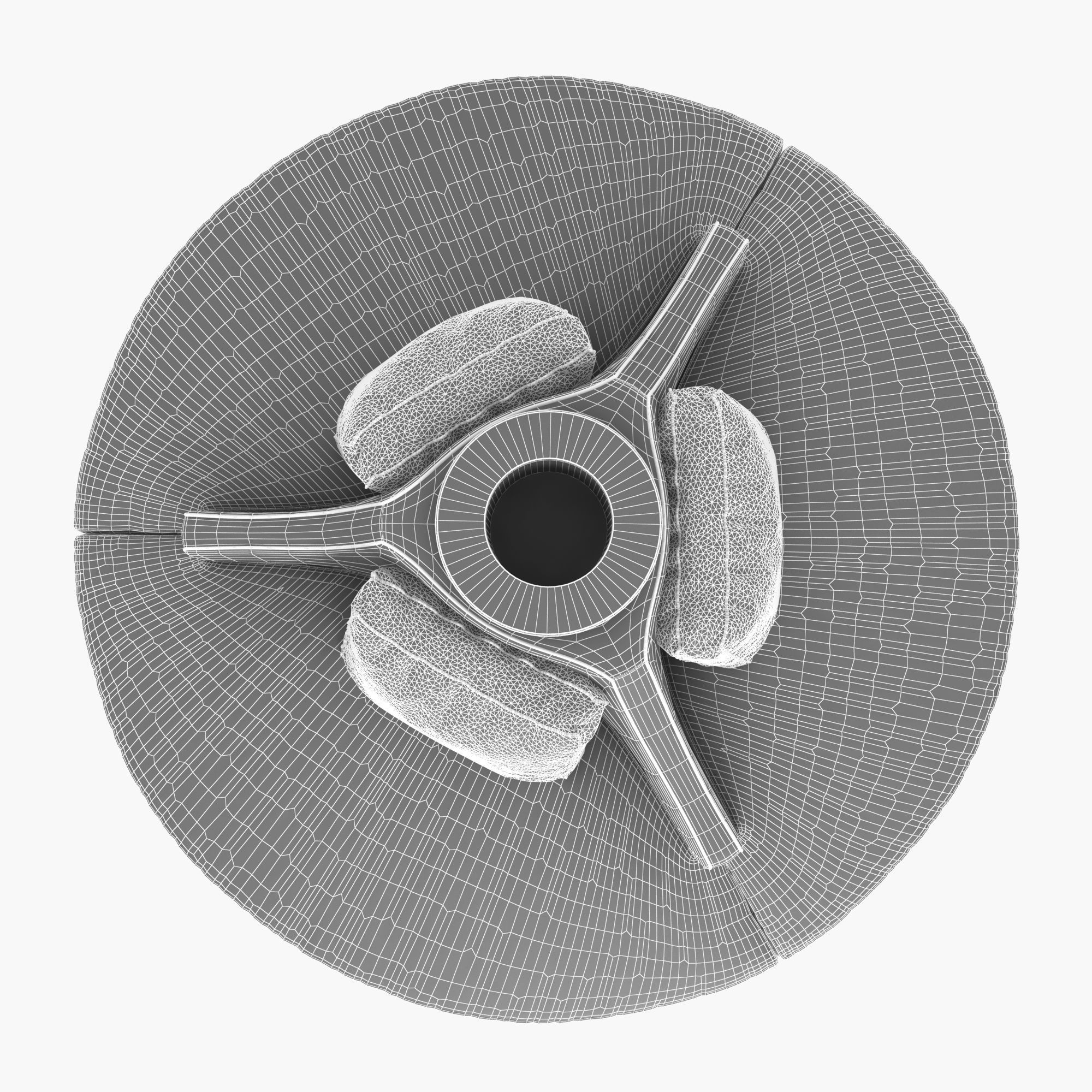 Custom Hand Made Center Round Settee Banquette Sofa 3D model_6