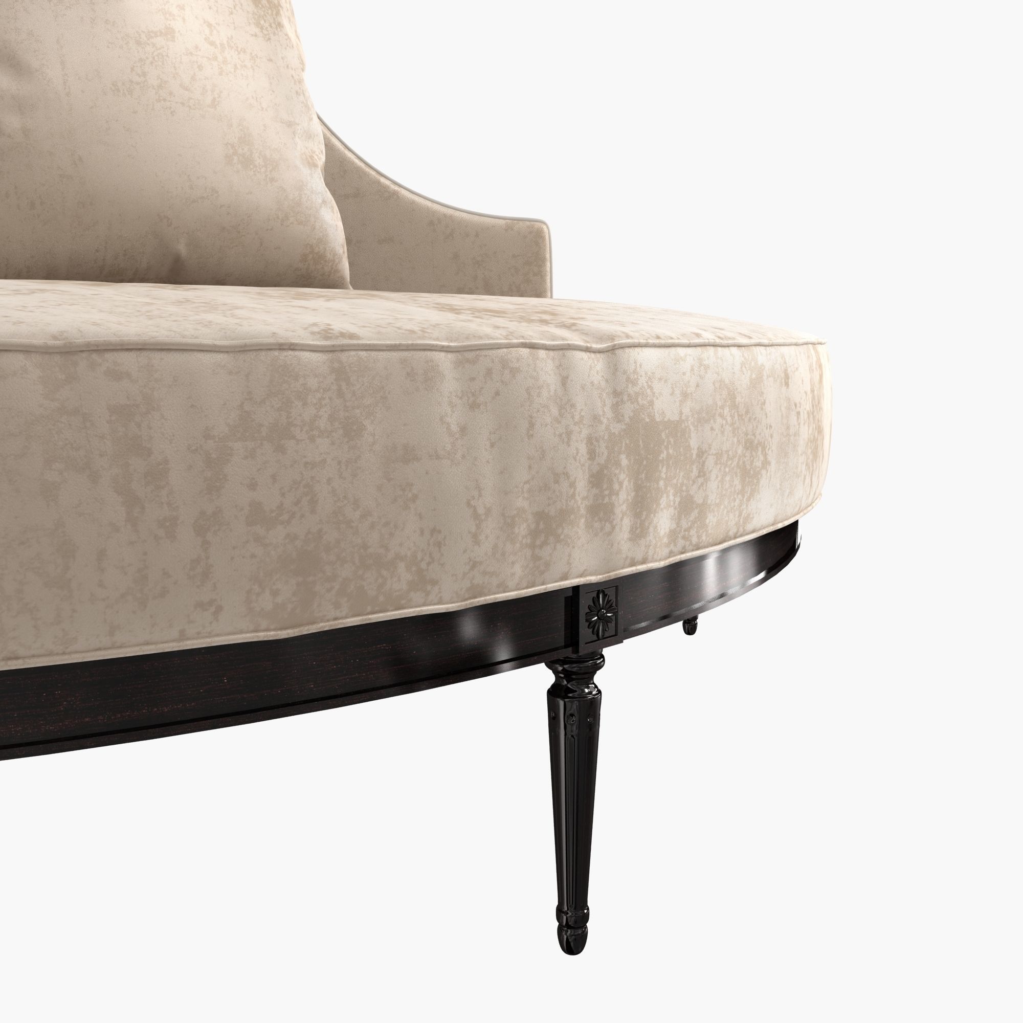 Custom Hand Made Center Round Settee Banquette Sofa 3D model_3