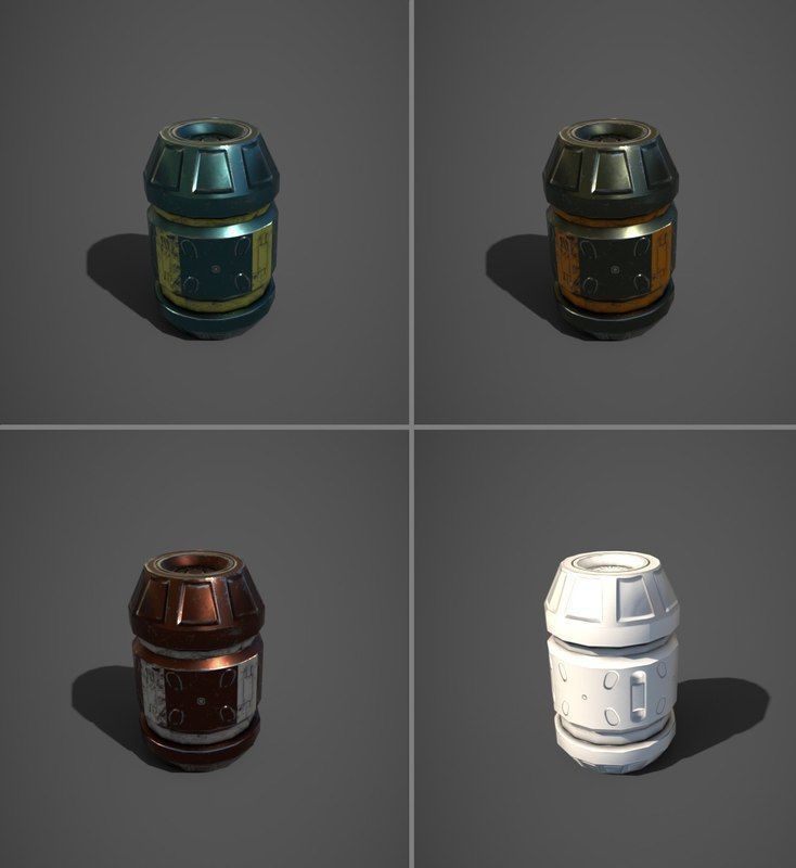 3D Sci-fi containers pack  Low-poly 3D model_5