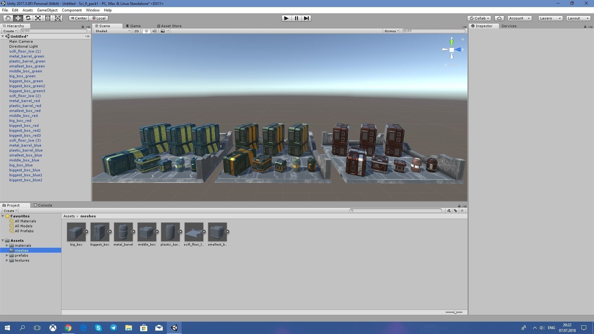 3D Sci-fi containers pack  Low-poly 3D model_4