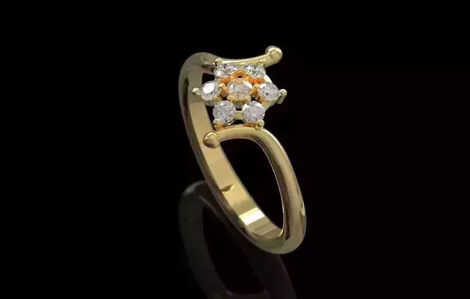 Flower Ring Jewelry 3D print model