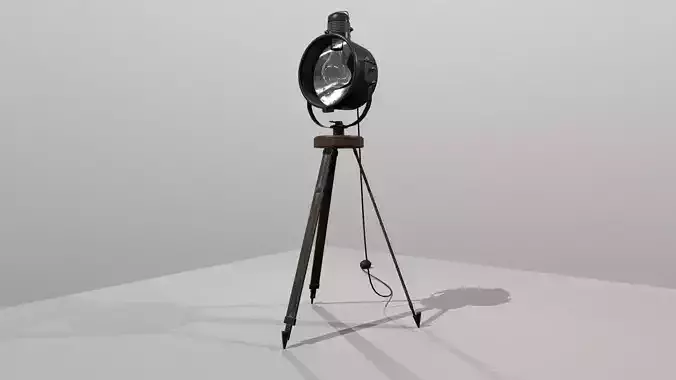 Antique Industrial Spotlight