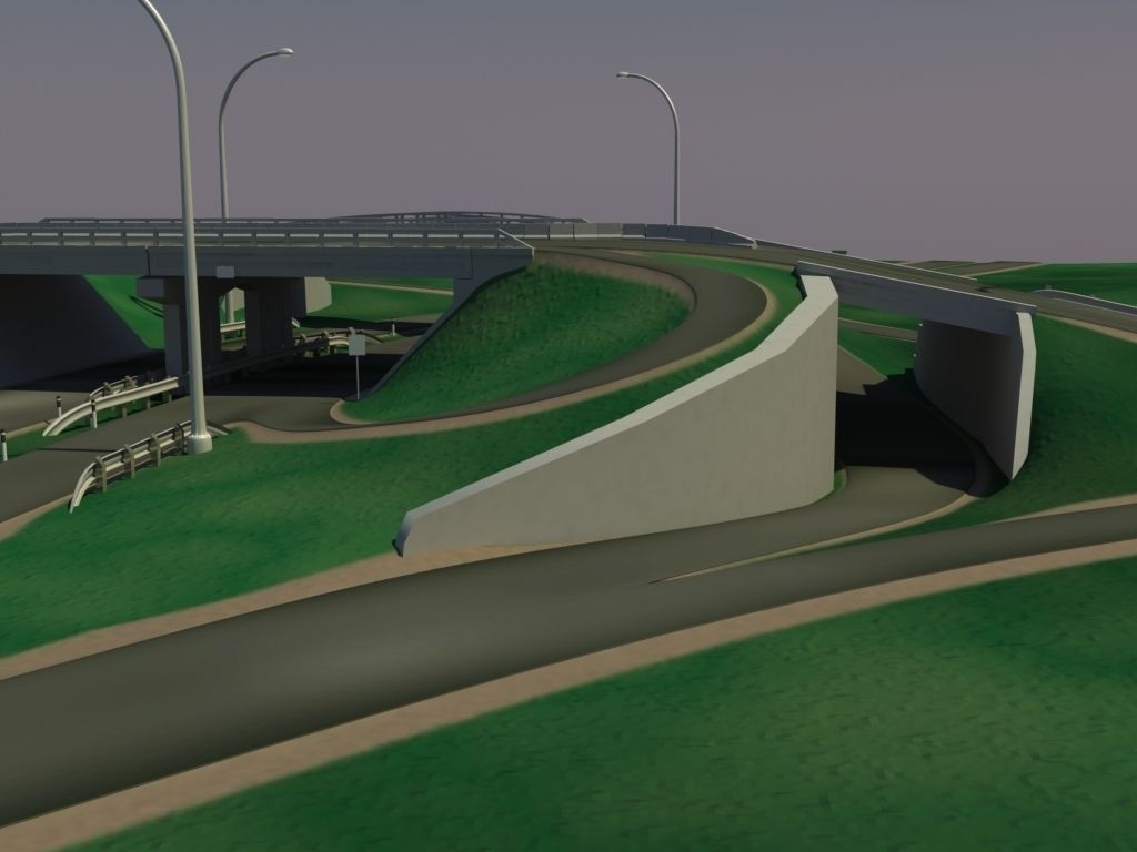 HighWay Overpass 3D model_3