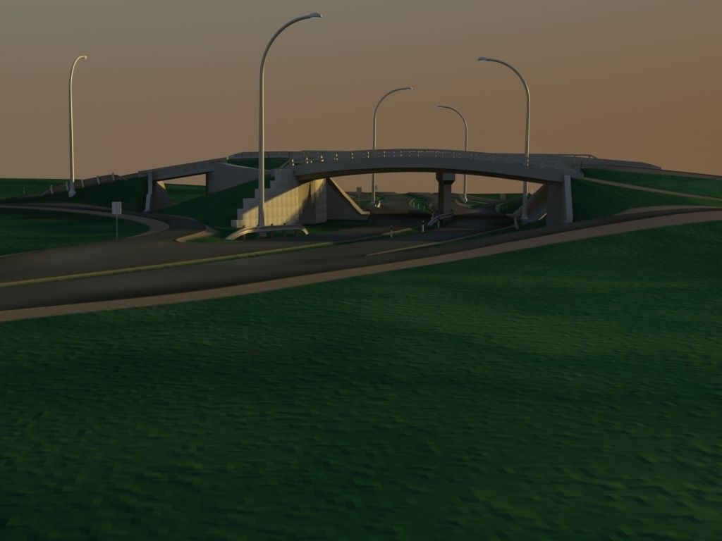 HighWay Overpass 3D model_2