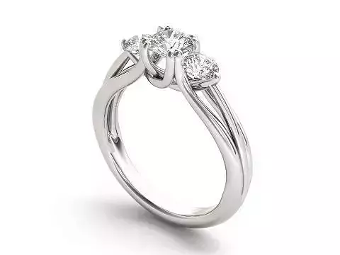 Engagement ring - 78 3D print model