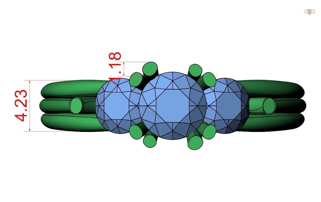 Engagement ring - 78 3D print model_3