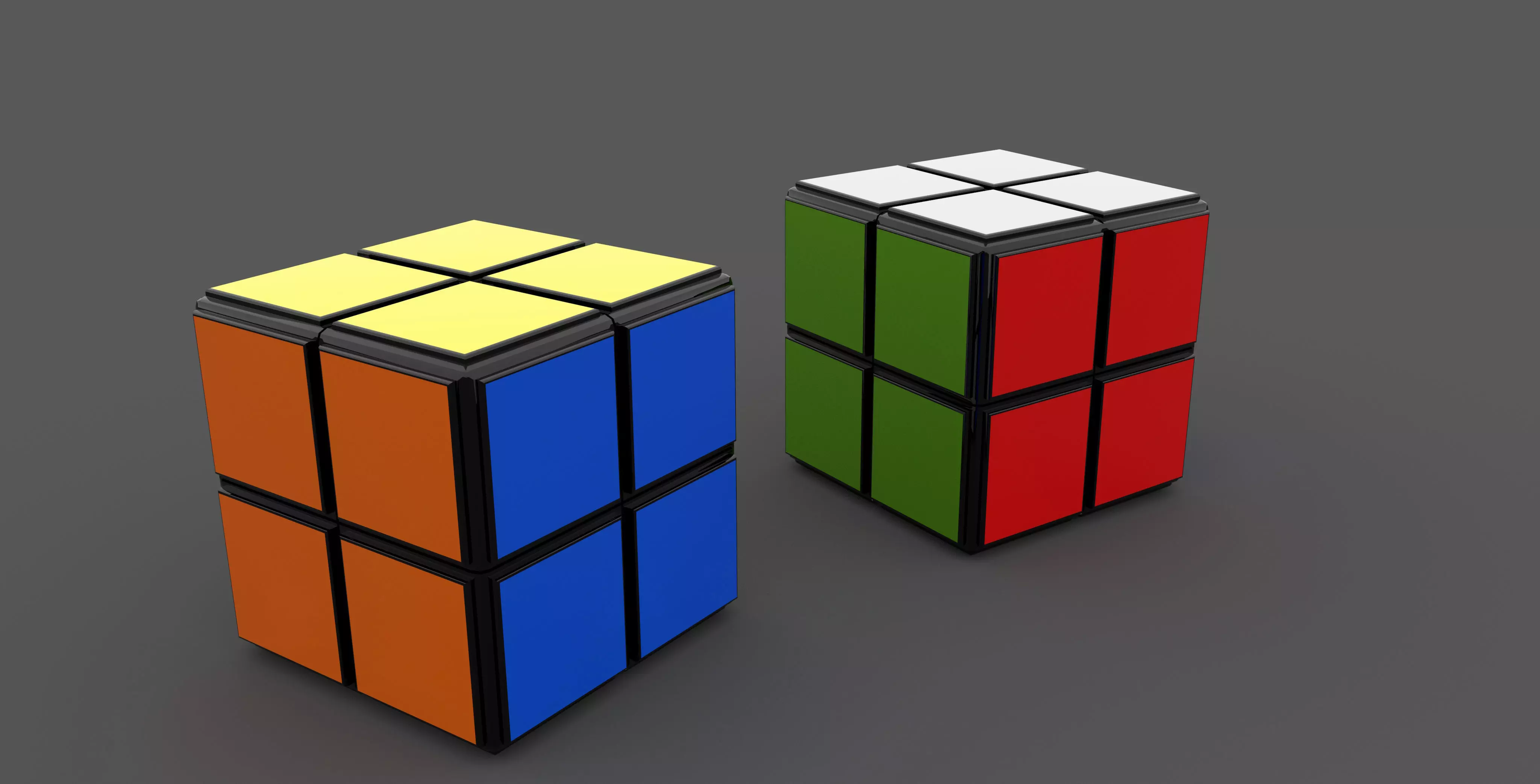 rubiks cube 2x2 3D model_0