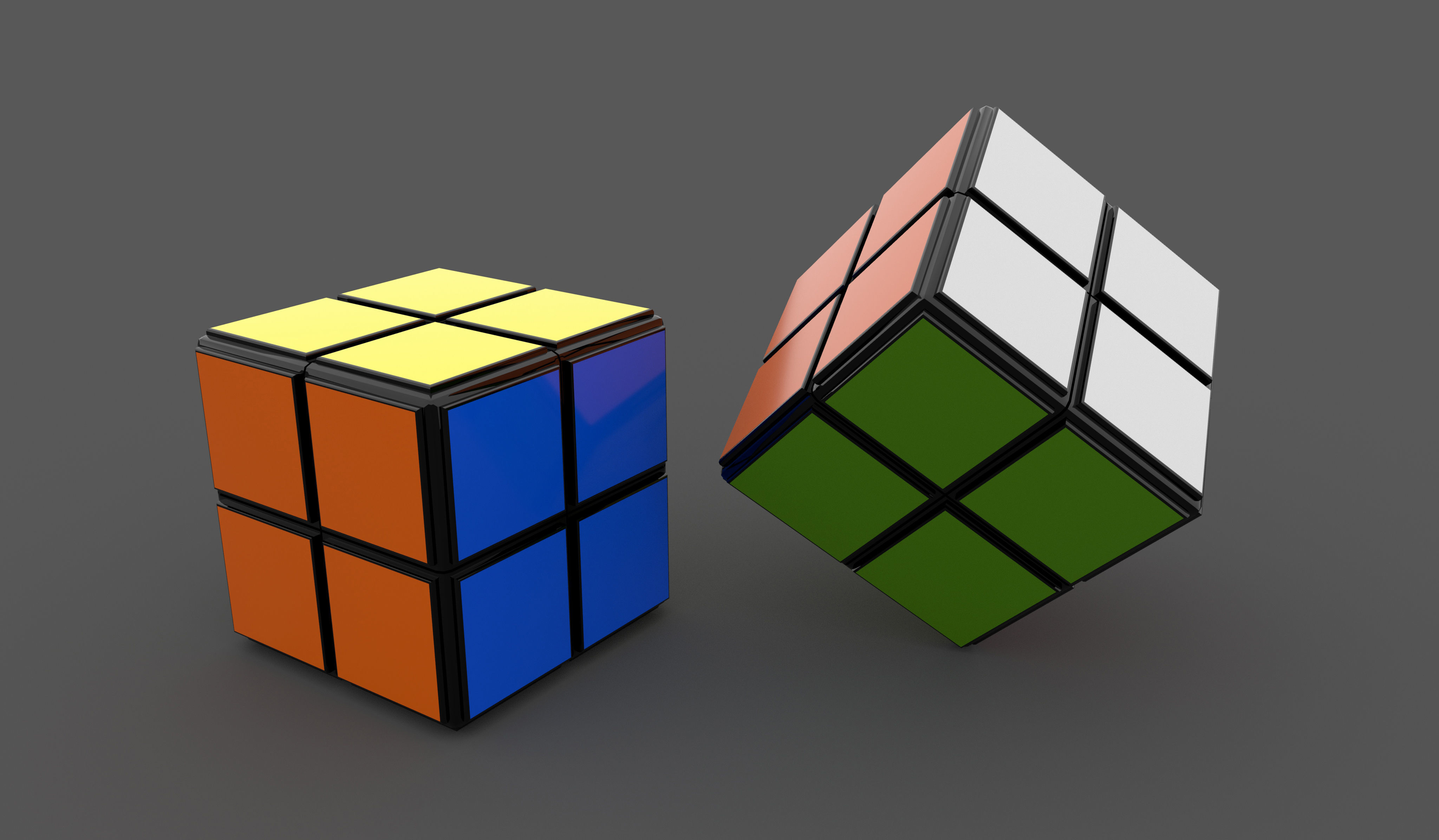 rubiks cube 2x2 3D model_1