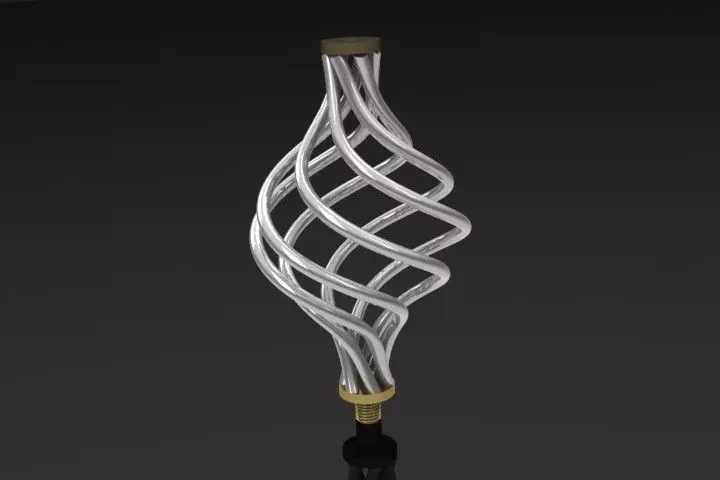 Twisted Model spiral object Free 3D model