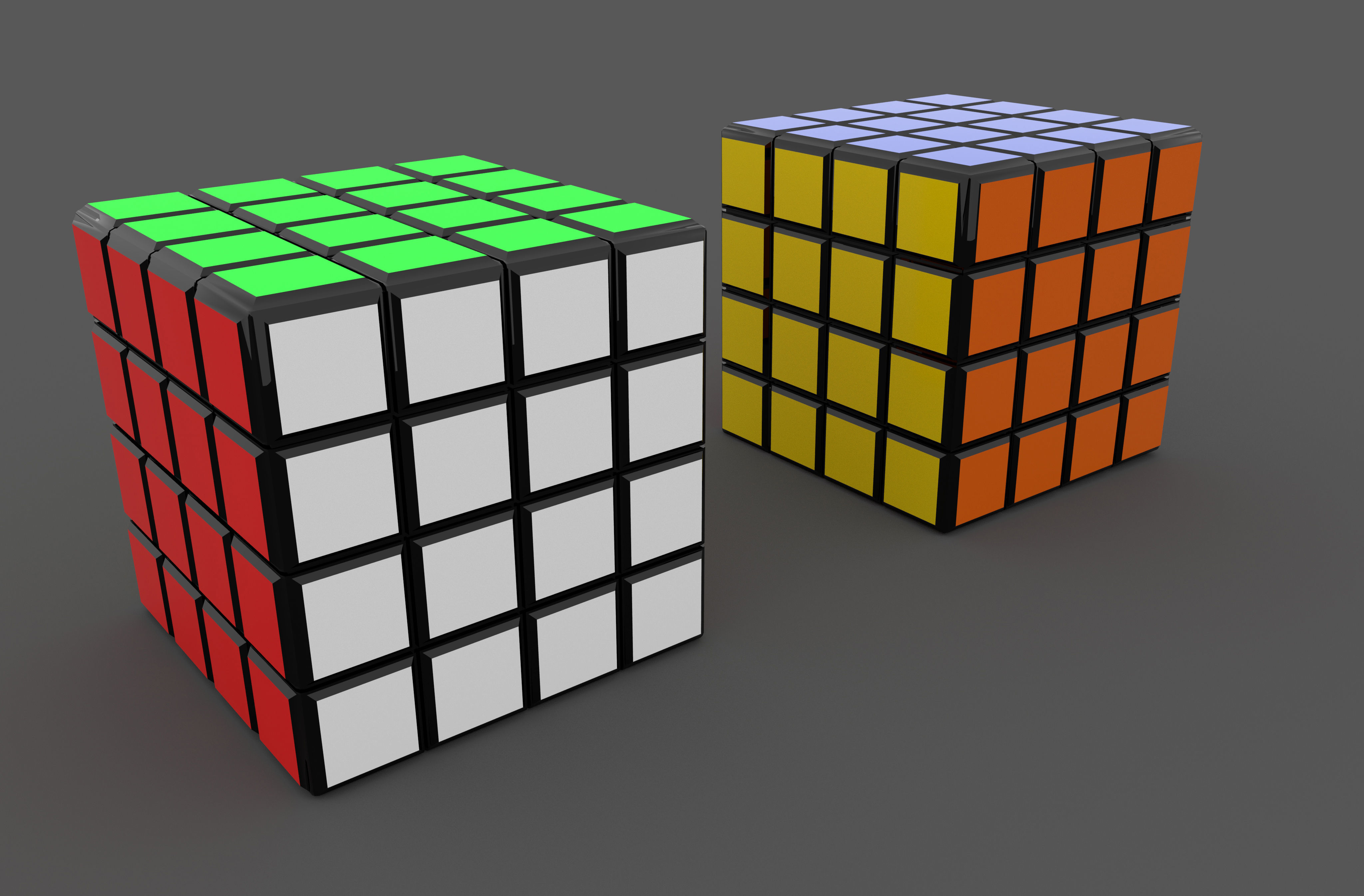 Rubiks cube 4x4 3D model_1