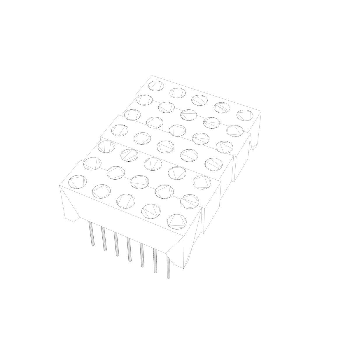 LED Dot Matrix Display - XPresso controlled 3D model_7