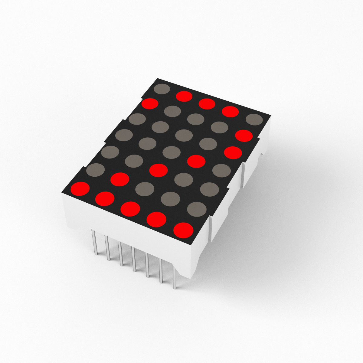 LED Dot Matrix Display - XPresso controlled 3D model_2