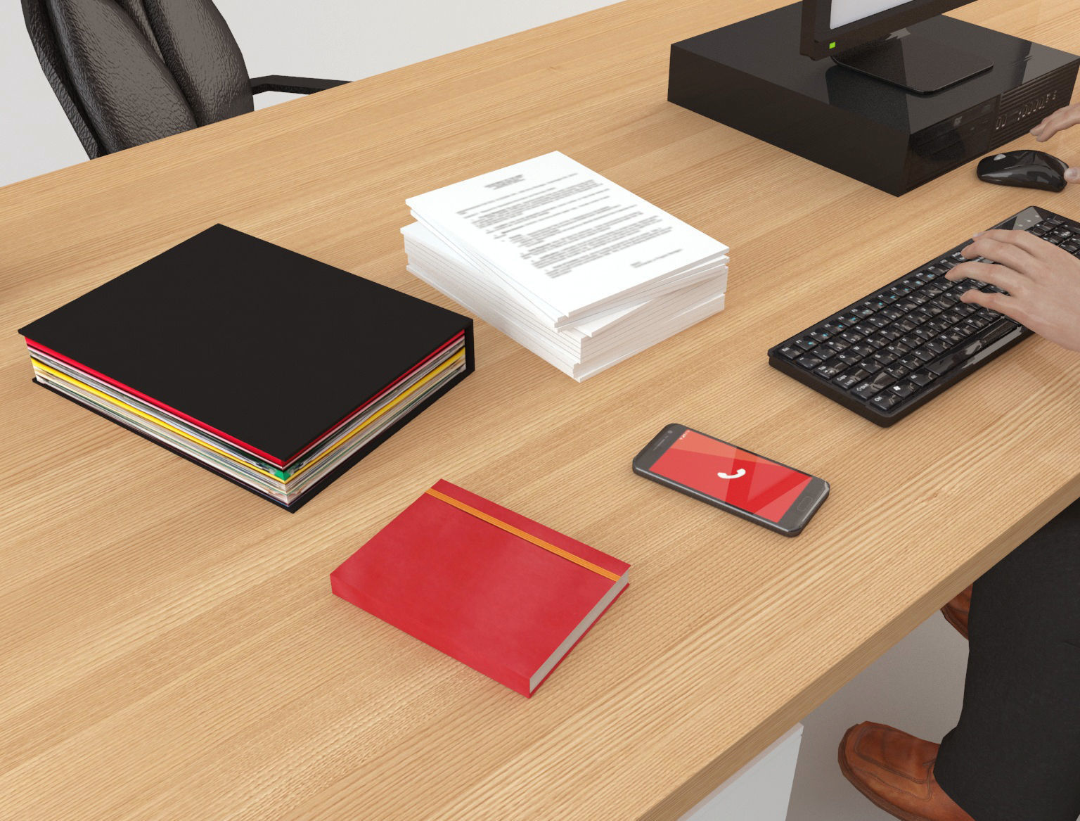 Office Scene 1 Low-poly 3D model_6