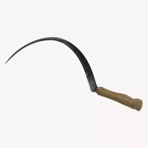 Koyta Sickle rounded Low-poly 3D model